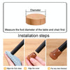 2 inch Enlarged 8pcs /Set Round Table And Chair Leg Covers For Tiles/Wooden Floors Furniture Protectors(Dark Brown)