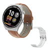 GT3Pro 1.28-Inch Health Monitoring Bluetooth Call Smart Watch With NFC, Color: Brown Leather