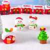 10pcs Christmas Cute Micro Landscape DIY Decorations Snowy Desktop Ornament, Style: No.17 Christmas Hat Snowman