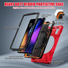 For Xiaomi Pad 7 / 7 Pro Rotatable Holder Silicone Hybrid PC Tablet Case with Shoulder Strap(Red)