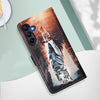 For Samsung Galaxy A26 5G Colored Drawing Pattern Plain Weave Leather Phone Case(Cats And Tigers)