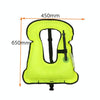 Adult Portable Snorkeling Buoyancy Inflatable Vest Life Jacket Swimming Equipment, Size:650*450mm (Green)