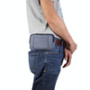 Sports Denim Universal Phone Bag Waist Bag for 5.2 inch or below Smartphones, Size: S (Blue)