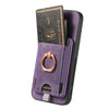For Samsung Galaxy S25+ 5G Retro Splitable Magnetic Card Bag Leather Phone Case(Purple)