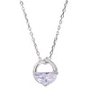 S925 Sterling Silver Clear Spring Water Necklace Valentine Day Accessories(White Gold)