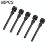 60 PCS 40mm Anti Vibration Soft Damping Nail Rubber Silicone Computer Fan Screw (Black)