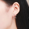 Simple S925 Sterling Silver Earrings Star Hollow Female Temperament Earrings