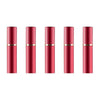 Portable Mini Refillable Glass Perfume Fine Mist Atomizers with Metallic Exterior, 5ml (Red)