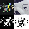 Pull Fuel Tank Pointer To Full Hellaflush Reflective Vinyl Car Sticker(Silver White)