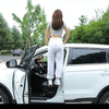 Car Hook Door Foldable Foot Pedal with Safety Hammer(Black)