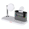 CO9 15W 5 in 1 Multifunctional Wireless Charger Bedside Clock Lamp(White)