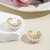 E2208-4 Prepare C Shape Stud Earrings Jewelry