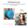 Mini Portable Subwoofer Shower Wireless Waterproof Bluetooth Speaker Handsfree Receive Call Music Suction Mic for iPhone Samsung(Blue)