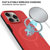 For iPhone 14 Pro Max Shockproof MagSafe Armor PC Hybrid TPU Phone Case(Red+Black)