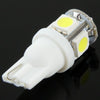 T10 5 LED Super White Vehicle Car Signal Light Bulb (Pair)(White)
