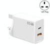GaN PD48W Type-C PD3.0 + USB3.0 Notebook Adapter UK Plug(White)