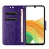 For Samsung Galaxy A36 5G Butterfly Flower Pattern Flip Leather Phone Case(Dark Purple)