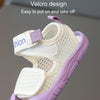 Summer Baby Soft-Soled Toddler Shoes Children Wrapped Toe Breathable Shoes, Size: 18(Beige)