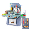24 In 1 Childre Mini Kitchen Toys Girls Simulation Play House Cooking Kitchen Set, Model: With 14pcs Barbecue Blue