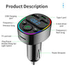 Car Bluetooth MP3 Player Audio FM Transmitter with Ambient Light