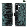 For Samsung Galaxy A56 5G Crocodile Top Layer Cowhide Leather Phone Case(Green)