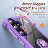 For Samsung Galaxy S24 FE 5G TPU + PC Lens Protection Phone Case with Ring Holder(Purple)