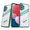 For Samsung Galaxy A13 4G / 5G Plating Holder PC Hybrid TPU Phone Case(Dark Green)
