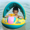 Inflatable Swimming Safety Seat Sunshade Boat Ring for Baby Children, Inflated Size: 72cm x 65cm x 58cm