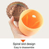 Dog Treat Puzzle Toy - Acorn Leaky Ball, Slow Feeder, Brown/Yellow