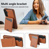 For Samsung Galaxy S23 FE 5G Skin Feel Detachable Card Bag Magsafe Phone Case(Brown)