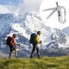 Heavy Duty D Shape Carabiner Clip-On Clamp Key Chain Hook with Dual Knife & LED Torch(Silver)
