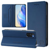 For Samsung Galaxy S20 RC01 Dual-Folded Magnetic Suction RFID Leather Phone Case(Dark Blue)