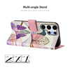 For Samsung Galaxy S24 Ultra 5G ENKAY Painted Leather Phone Case with Card Slots  Holder(Flamingo Pattern)