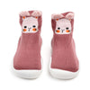 D2201 Children Cartoon Tube Floor Socks Knitted Soft Bottom Baby Shoes Socks, Size: 26-27(Pink Rabbit)