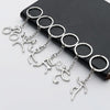 3 PCS Creative Metal Sport Shape Keychain Bag Pendant Small Gift, Style:Weight Lifting(Bright Nickel)
