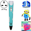 Hand-held 3D Printing Pen, UK Plug (Blue)