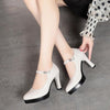 Women High Heels Comfortable Small Heel Temperament Waterproof Platform One Buckle Shoes, Size: 39(Beige)
