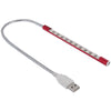 Portable Touch Switch  USB LED Light, 10-LED, 1W, White Light(Red)