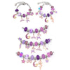 TZ-05 63 In 1 Colorful Crystal Cartoon DIY Jewelry Children Bracelet(Purple Suit)