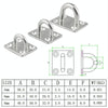 5 PCS 5mm 304 Stainless Steel Ship Square Door Hinges Buckle