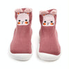 D2201 Children Cartoon Tube Floor Socks Knitted Soft Bottom Baby Shoes Socks, Size: 24-25(Pink Rabbit)