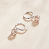 S925 Sterling Silver Water Drop Zircon Women Earrings(Rose Gold)