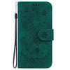 For Realme 13+ Global Butterfly Rose Embossed Leather Phone Case(Green)