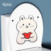 4pcs Bathroom Toilet Deodorant Stickers Felt Cute Cartoon Aromatherapy Decorative Wall Stickers, Size: 22x18cm(Rabbit)