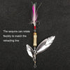 5pcs Rotation Luya Sequins Willow Leaf Feather Bait, Style: Lead Pendant  7g