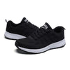 Mesh Breathable Flat Sneakers Running Shoes Casual Shoes for Women, Size:40(Black)