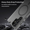 For Samsung Galaxy S23 Ultra 5G MagSafe Frosted Translucent TPU + PC Full Coverage Phone Case(Black)