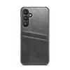 For Samsung Galaxy S25 5G Fierre Shann Retro Oil Wax Texture Card Slots PU Leather Phone Case(Black)