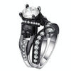 Skull Ring Punk Style Fashion Jewelry, Ring Size:7(White)
