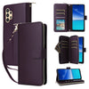 For Samsung Galaxy A13 5G / 4G Nine-card Slots Zipper Wallet Bag Leather Phone Case(Dark Purple)